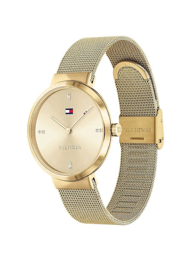 Tommy Hilfiger Liberty Women’s Watch 1782217 – Gold Dial, Gold Stainless Steel Strap, 30M Water Resistant - Image 2